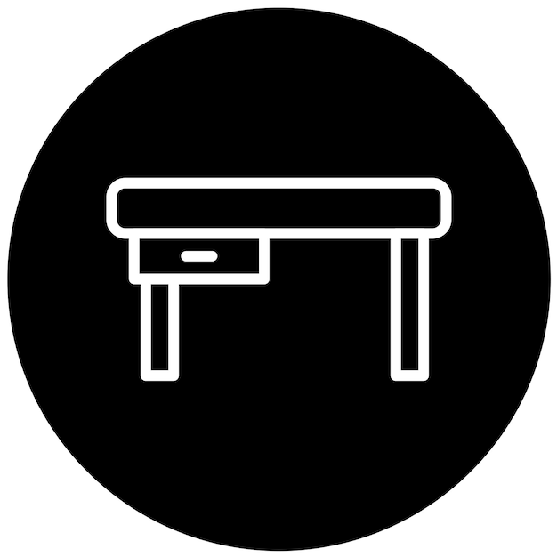 Vector Design Writing Desk Icon Style