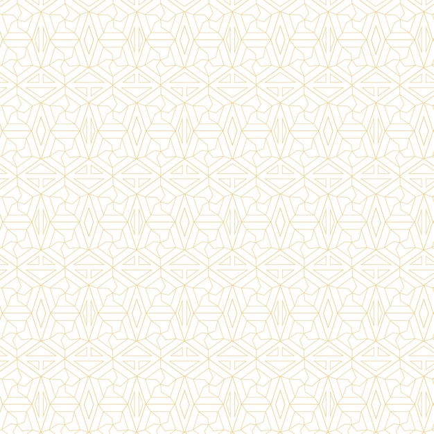Vector diamond shape golden pattern vector and white background