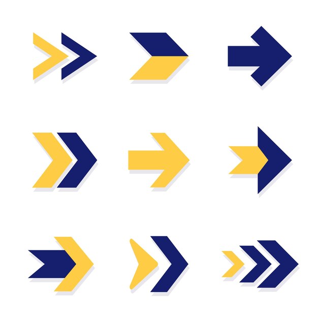 Vector Directional Arrow Icon Set