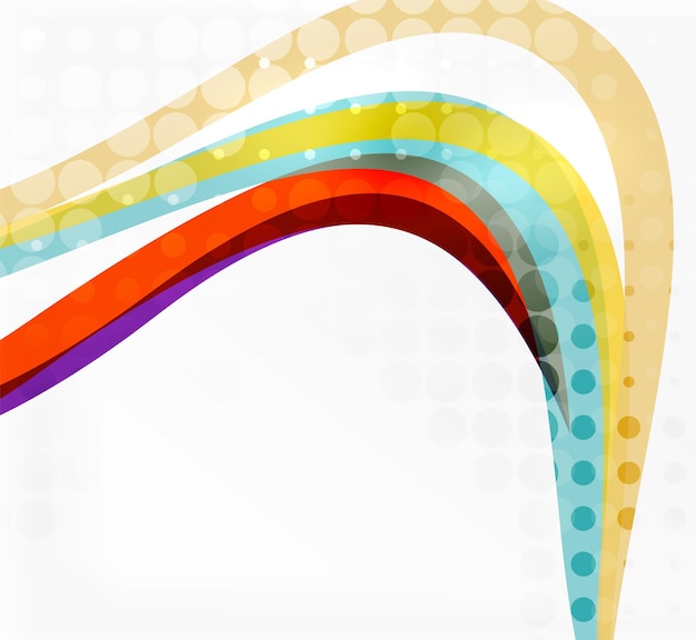 Vector dotted curve waves abstract background