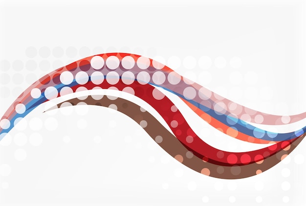 Vector dotted curve waves abstract background