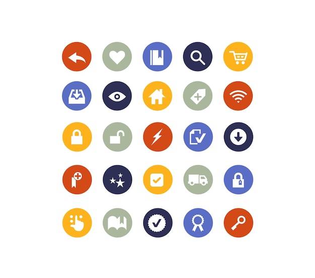 Vector ecommerce and online shopping icons
