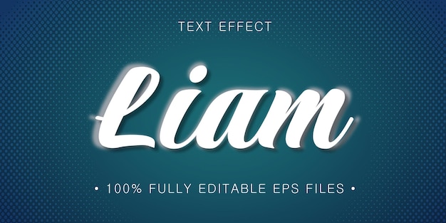 vector editable text effect template
