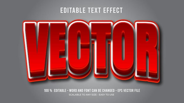 vector editable text effect