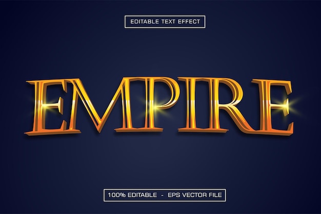 vector empire text effect editable with modern font style