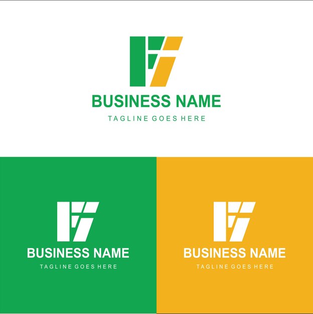 vector f i template initial design logo vector