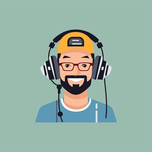 vector flat camera operator with recording equipment 1