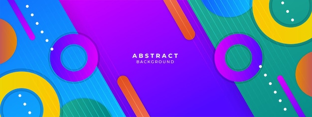 vector flat design abstract background with colorful shapes