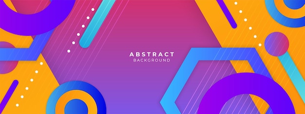 vector flat design abstract background with colorful shapes