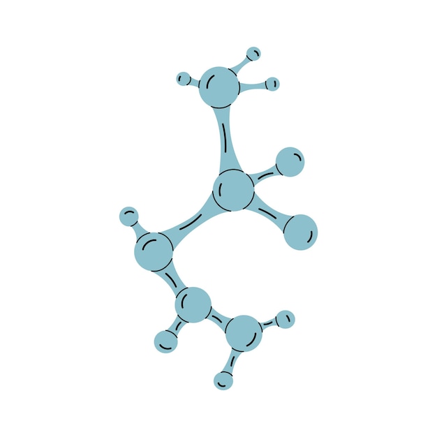 Vector flat school Illustration Crystallized molecule sketch Back to School The science
