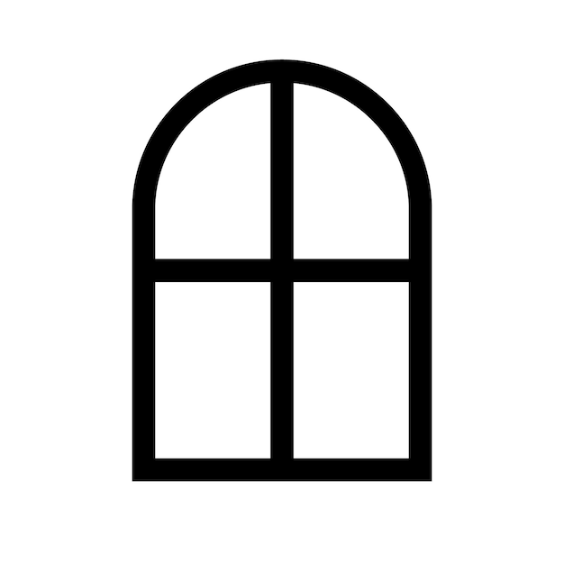 Vector flat window silhouette