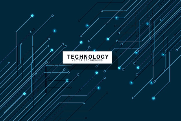 Vector Futuristic Circuit Board Background