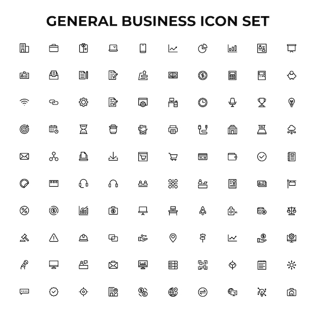 Vector General Business Line Icons