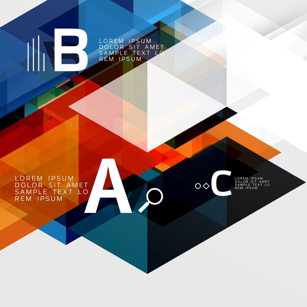 Vector geometric abstract background with option infographic