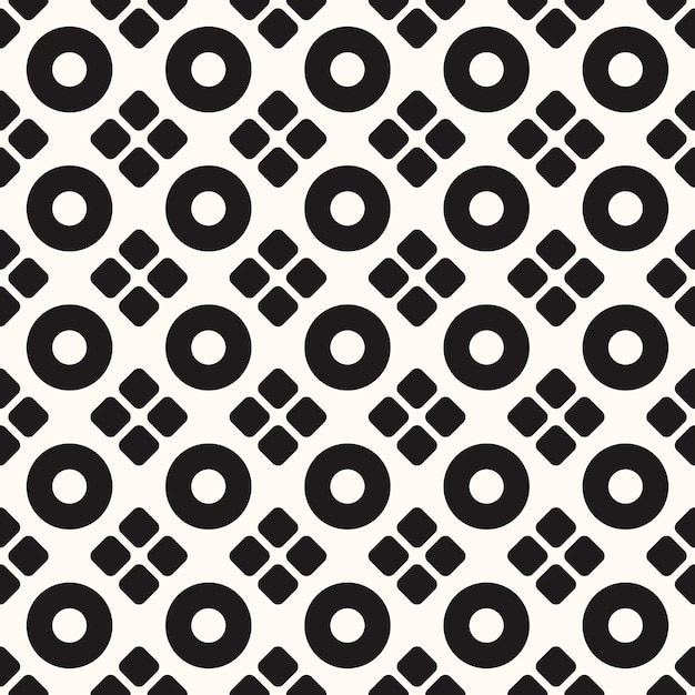 Vector Geometric Abstract Seamless Monochrome Pattern Texture Repeating Background