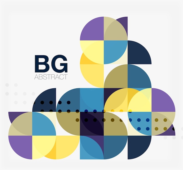 Vector geometric circle abstract background Vector template background for workflow layout diagram number options or web design