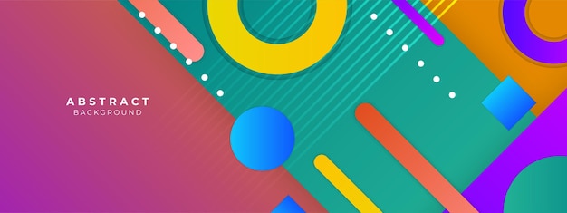 vector geometric elements landing page template