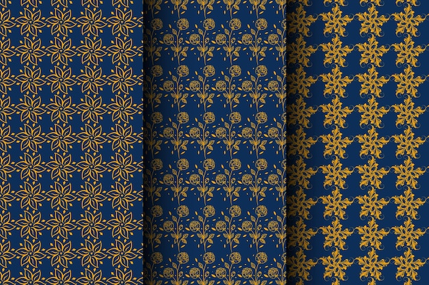 vector geometric luxury pattern set