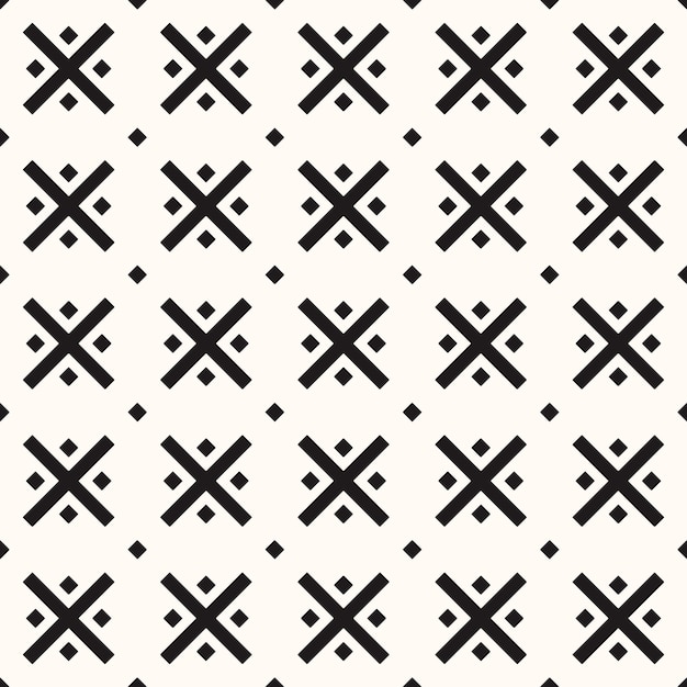vector geometric seamless monochrome pattern