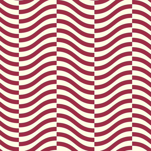 Vector geometric seamless pattern, abstract endless composition created with wavy lines. Colorful background with intertwine curves.