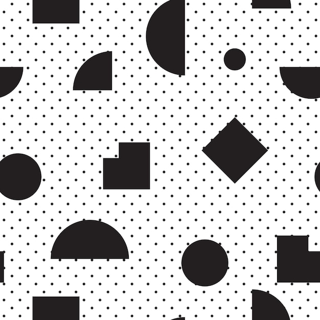 vector geometric seamless pattern universal repeating abstract circles figure in black white modern halftone circle design pointillism