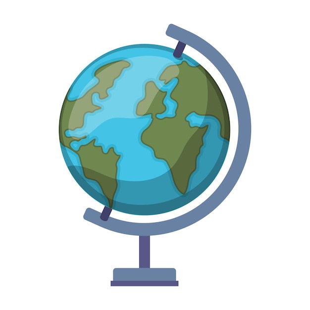 vector globe icon isolated on background