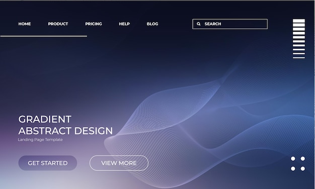 Vector Gradient Blurred Abstract Background Design for Landing Page