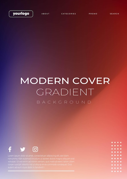Vector Gradient Covers Dynamic Background Templates with Modern Abstract Design
