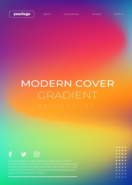 vector gradient covers dynamic background templates with modern abstract design