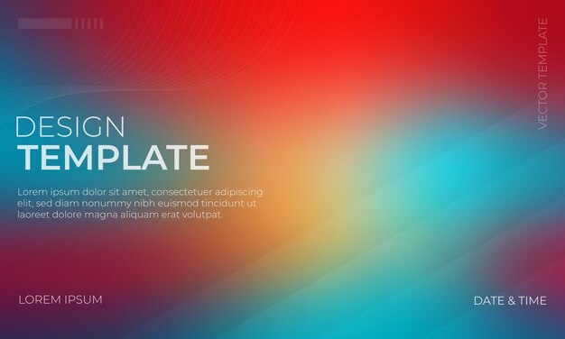 Vector Gradient Grainy Texture in Red Cyan and Gold for Creative Projects