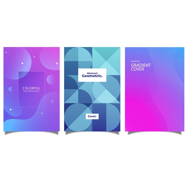 Vector gradient lines textured fluidity brochure cover flyer dynamic amorphous pattern design banner
