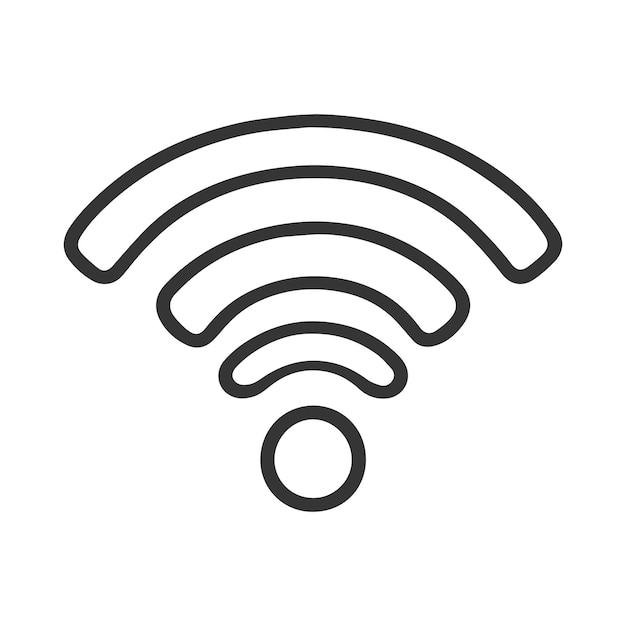 Vector graffiti spray paint wifi hotspot sign isolated vector illustration