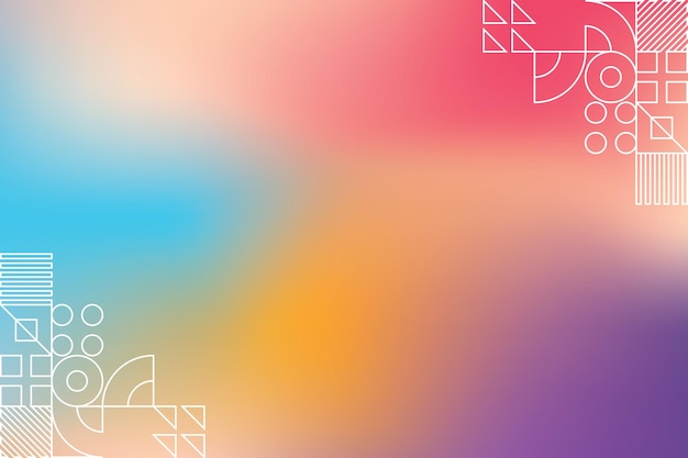 Vector graphic of gradient wallpaper blurred colorful background editable and resizable EPS 10