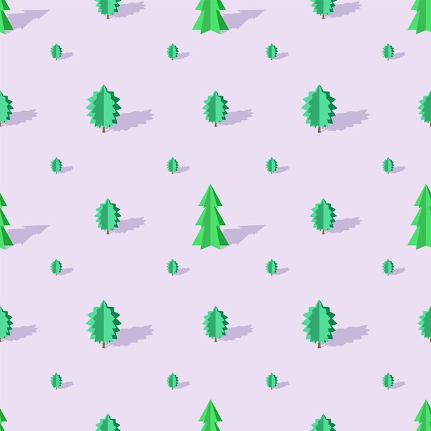Vector graphics Seamless pattern Image of trees Paper effect