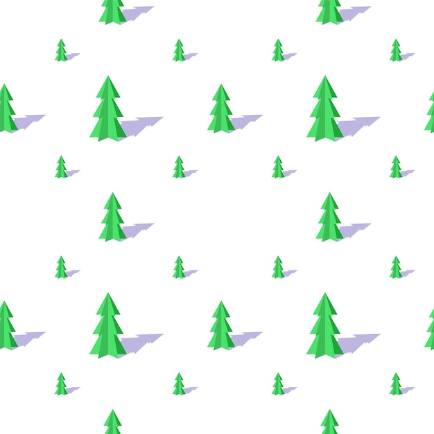 Vector graphics Seamless pattern Image of trees Paper effect
