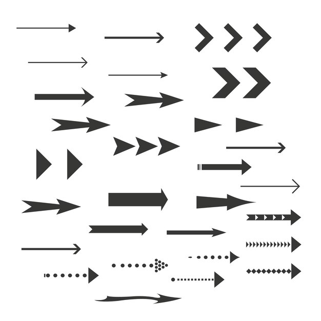 vector hand drawn arrow collection