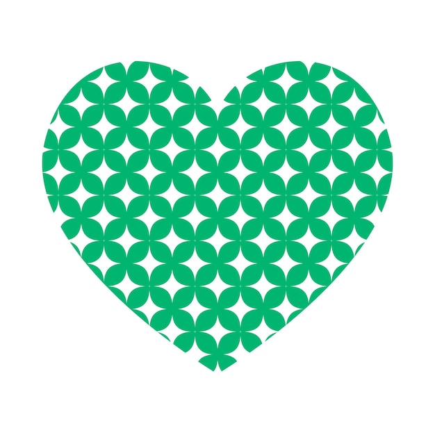 Vector heart with stars pattern