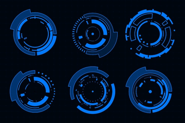 Vector hitech HUD frame technology futuristic interface element