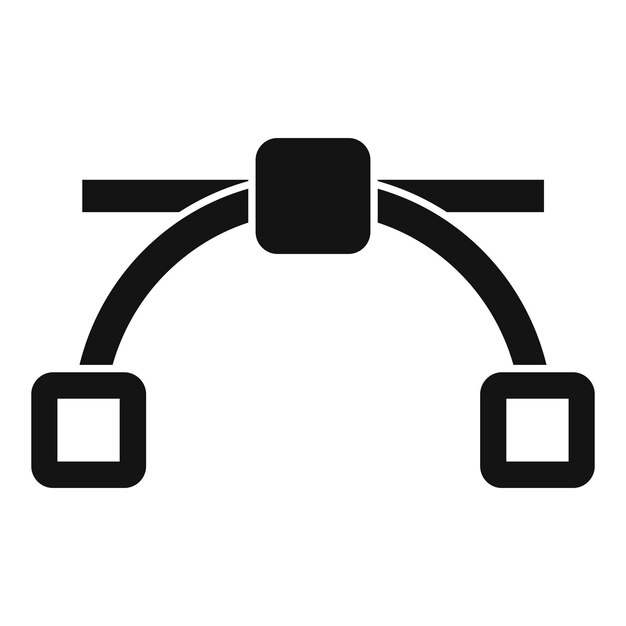 Vector icon of a bezier curve tool