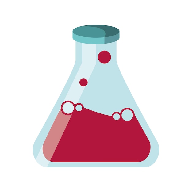 vector icon of experiment flask