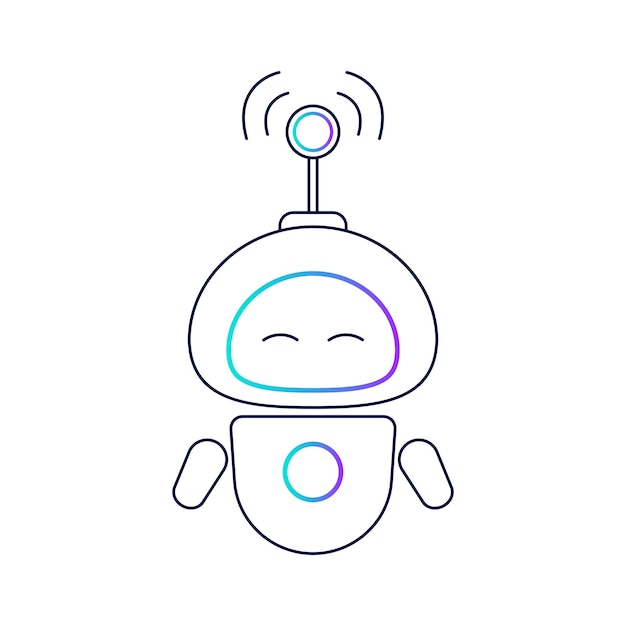 vector icon robot logo chat bot robot virtual assistance