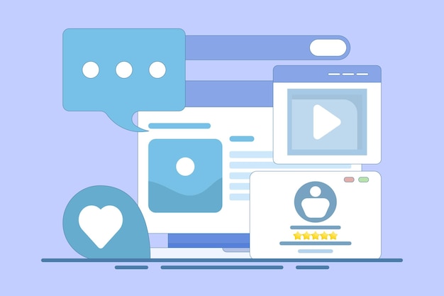 vector illustration about concept of reading website content based on audience or content ranking