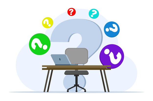 vector illustration about the concept of having frequently asked questions or questions