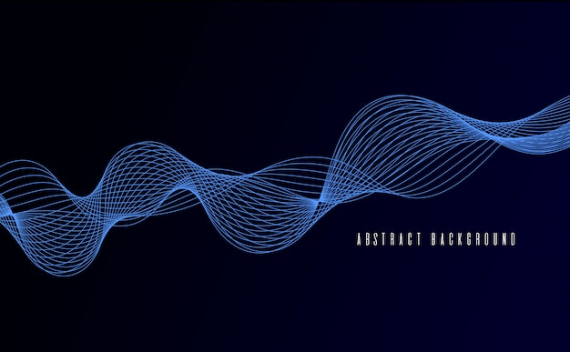 Vector illustration abstract wireframe background gradient and glowing and monochrome color style