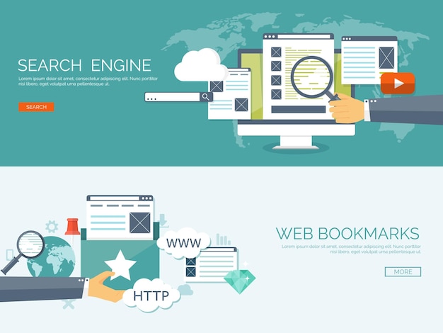 Vector illustration coding programming web searc seo development and cloud technology spamming