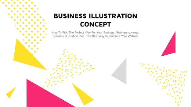 Vector illustration concept with universal abstract shapes text for website design and development app responsive programming seo maintenance banner Landing page template
