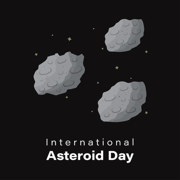 Vector illustration for International Asteroid Day