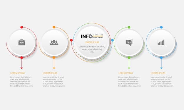 vector illustration Infographic design template with icons and 4 options or steps Can be used fo