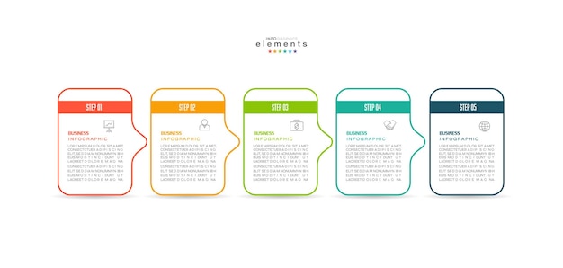 vector illustration Infographic design template with icons and 5 options or steps