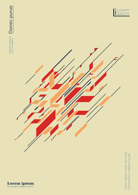 vector illustration of a composition of intersecting straight lines of different colors